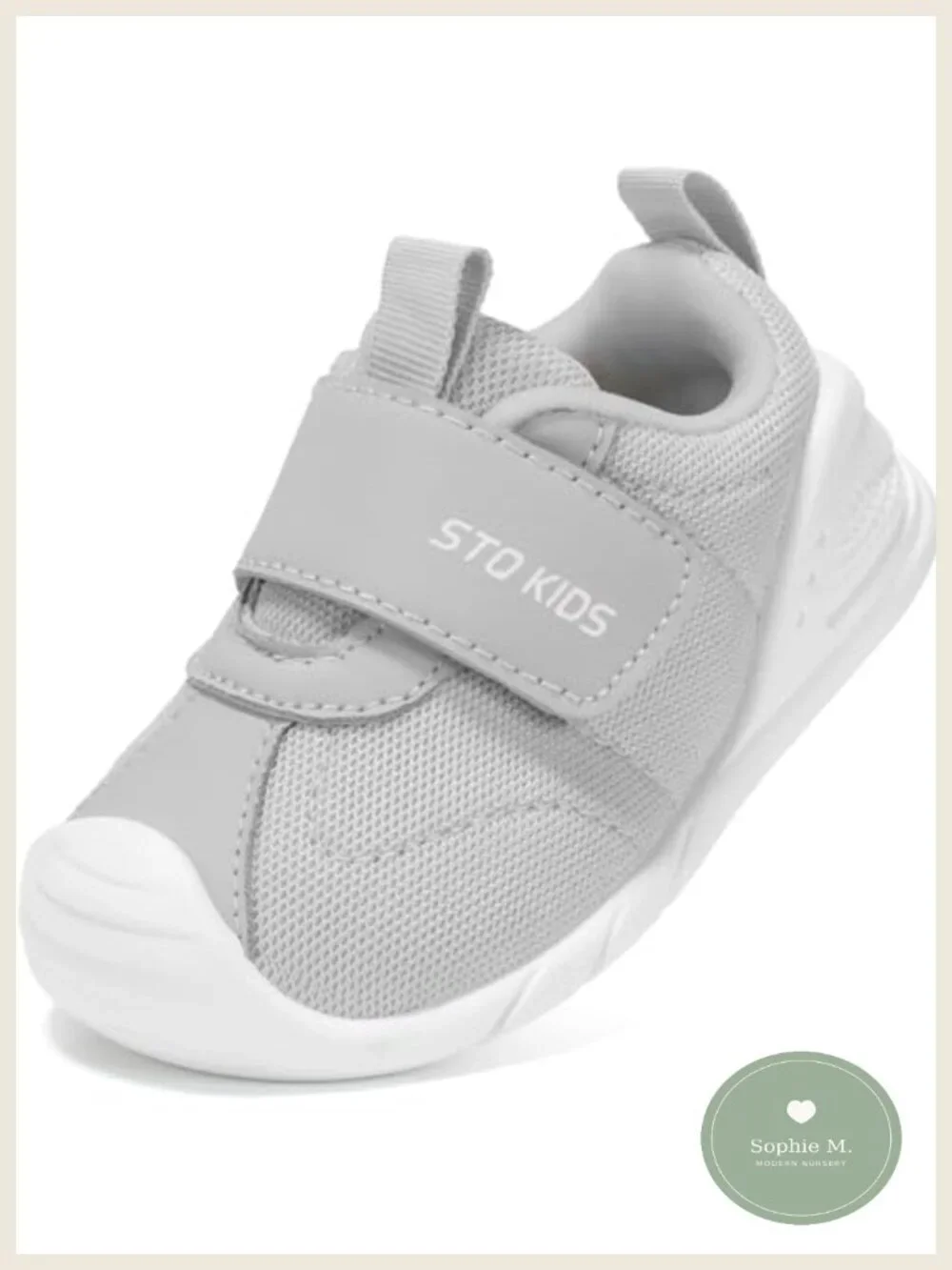 Baby First Walker Sneakers Wide Toe Box Non-Slip Hook Loop